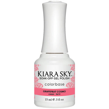 Kiara Sky Soak Off Gel Polish + Matching Lacquer - Electro POP Collection - #G615 Grapefruit Cosmo