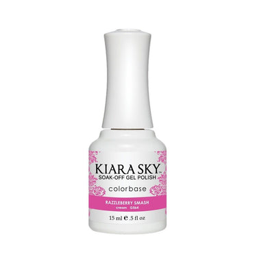 Kiara Sky Soak Off Gel Polish + Matching Lacquer - Ice Cream Parlour Collection - RAZZLEBERRY SMASH - #564