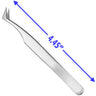 L-Shaped Volume Tweezer - Stainless Steel - 4.45" Long / Case of 20 Individually Wrapped Tweezers