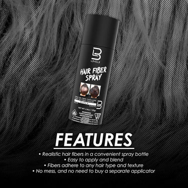 L3VEL3 Black Hair Fiber Spray / 4.4 oz.