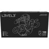 L3VEL3 Nitrile Black Gloves - LARGE / 100 Pack - 3.5 mil Thickness