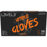 L3VEL3 Nitrile Orange Gloves - LARGE / 100 Pack - 3.5 mil Thickness