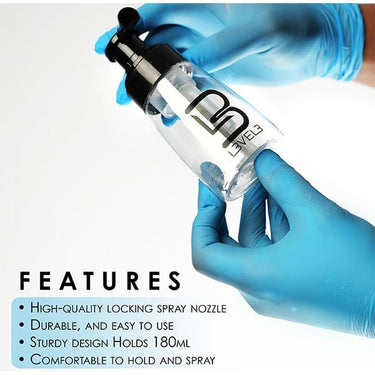 L3VEL3 Powder Spray Bottle - 180 mL. Capacity