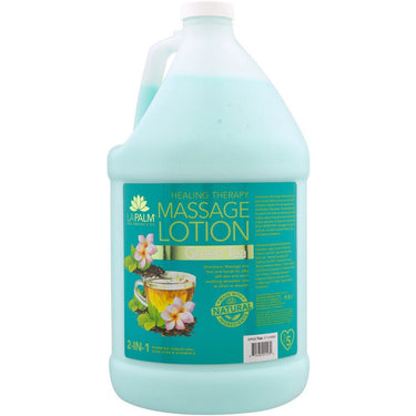 La Palm Healing Therapy Massage Lotion for Hands &amp; Feet - Heals and Rejuvenates Dry Skin - GREEN TEA - STEP 5 / 1 Gallon - 3.79 Liters