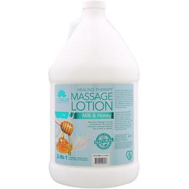 La Palm Healing Therapy Massage Lotion for Hands &amp; Feet - Heals and Rejuvenates Dry Skin - MILK &amp; HONEY - STEP 5 / 1 Gallon - 3.79 Liters