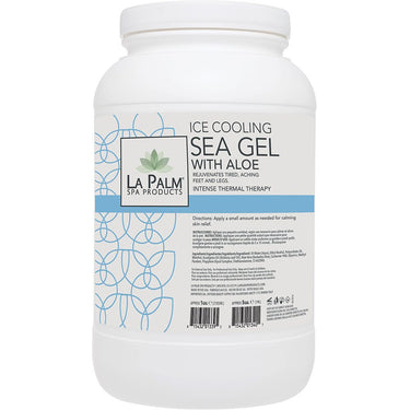 La Palm Ice Cooling Sea Gel with Aloe for Pedicures - Rejuvenates Tired, Aching Feet and Legs - Intense Thermal Therapy / 1 Gallon - 3.79 Liters