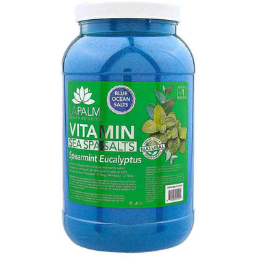 La Palm Vitamin Sea Spa Salts for Pedicures - SPEARMENT EUCALYPTUS - STEP 1 / 1 Gallon - 3.79 Liters