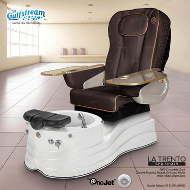 La Trento Pedicure Spa with Upgraded 9690 Chair / Featuring Advanced Massage Therapy by Gulfstream