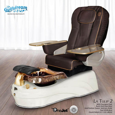 La Tulip 2 Pedicure Spa with Upgraded 9690 Chair / Featuring Advanced Massage Therapy by Gulfstream