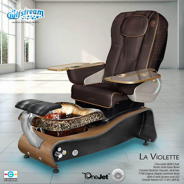 La Violette Pedicure Spa with Upgraded 9690 Chair / Featuring Advanced Massage Therapy by Gulfstream