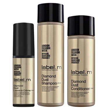 Label.M Diamond Dust Trio Set - Diamond Dust Leave-in Creme + Diamond Dust Shampoo + Diamond Dust Conditioner