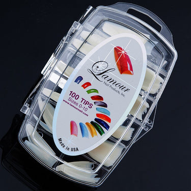 Lamour Coffin Nail Tips - Edgy Square Shape - Natural Color - Box 100 Tips