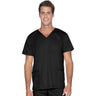 Landau Proflex Men's 4-Pocket V-Neck Top - BLACK / Sizes S - 5XL