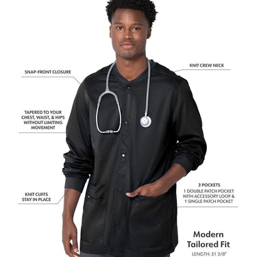 Landau Proflex Men's Warm-Up Jacket - BLACK / Sizes S - 5XL