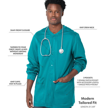Landau Proflex Men's Warm-Up Jacket - TEAL / Sizes S - 5XL