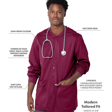 Landau Proflex Men's Warm-Up Jacket - WINE / Sizes S - 5XL