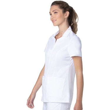 Landau Proflex Women's 5-Pocket Notch Collar Top - WHITE / Sizes XS - 5XL