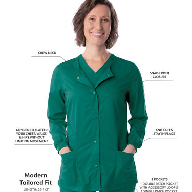 Landau Proflex Women's Snap Front Jacket - HUNTER / Sizes XXS - 5XL