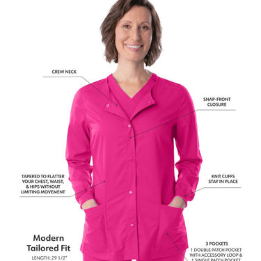 Landau Proflex Women's Snap Front Jacket - PRIMROSE / Sizes XXS - 5XL