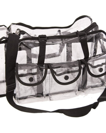 Large Carry Clear Set Bag With 6 External Pockets, Tissue Holder And Shoulder Strap by TruCase