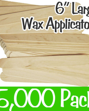 Large Waxing Sticks - 6&quot; Long x 0.71&quot; Wide / 10 Boxes of 500 = Case of 5,000 by Xen Stix