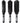 Larisa Love Onyx Boar Bristle Brush (3 Pack Set)