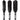 Larisa Love Onyx Boar Bristle Brush (3 Pack Set)
