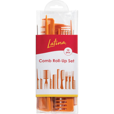 Latina - Imitation Bone Comb Set in Roll Up Case