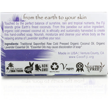 Lavender Face & Body Soap Infused with Organic Coconut Oil / Case of 15 Bars by Organic Fiji by Organic Fiji