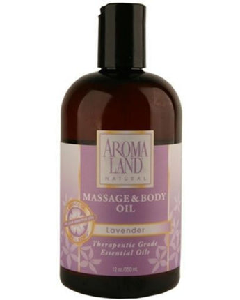 Lavender Massage Oil 12 oz. / 6 Pack - Gifts / Wedding Favors / Retail by Aromaland