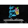 LED Flex Neon Sign - but first, Boba / Size: 24"W x 28"H x 1"D / 12 Font Color Options: Dark Blue, Gold, Green, Hot Pink, Light Blue, Light Pink, Orange, Purple, Red, Warm White, White and Yellow