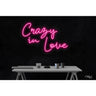 LED Flex Neon Sign - Crazy in Love / Size: 30"W x 20"H x 1"D / 12 Font Color Options: Dark Blue, Gold, Green, Hot Pink, Light Blue, Light Pink, Orange, Purple, Red, Warm White, White and Yellow