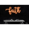 LED Flex Neon Sign - faith / Size: 24"W x 13"H x 1"D / 12 Font Color Options: Dark Blue, Gold, Green, Hot Pink, Light Blue, Light Pink, Orange, Purple, Red, Warm White, White and Yellow