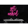 LED Flex Neon Sign - get naked / Size: 24"W x 24"H x 1"D / 12 Font Color Options: Dark Blue, Gold, Green, Hot Pink, Light Blue, Light Pink, Orange, Purple, Red, Warm White, White and Yellow