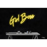 LED Flex Neon Sign - Girl Boss / Size: 24"W x 11"H x 1"D / 12 Font Color Options: Dark Blue, Gold, Green, Hot Pink, Light Blue, Light Pink, Orange, Purple, Red, Warm White, White and Yellow