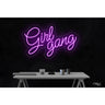 LED Flex Neon Sign - Girl gang / Size: 24"W x 16"H x 1"D / 12 Font Color Options: Dark Blue, Gold, Green, Hot Pink, Light Blue, Light Pink, Orange, Purple, Red, Warm White, White and Yellow