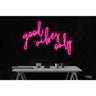 LED Flex Neon Sign - good vibes only / Size: 30"W x 21"H x 1"D / 12 Font Color Options: Dark Blue, Gold, Green, Hot Pink, Light Blue, Light Pink, Orange, Purple, Red, Warm White, White and Yellow