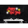LED Flex Neon Sign - Happy New Year / Size: 30"W x 18"H x 1"D / 12 Font Color Options: Dark Blue, Gold, Green, Hot Pink, Light Blue, Light Pink, Orange, Purple, Red, Warm White, White and Yellow