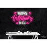 LED Flex Neon Sign - Happy Valentine's Day / Size: 30"W x 18"H x 1"D / 12 Font Color Options: Dark Blue, Gold, Green, Hot Pink, Light Blue, Light Pink, Orange, Purple, Red, Warm White, White and Yellow