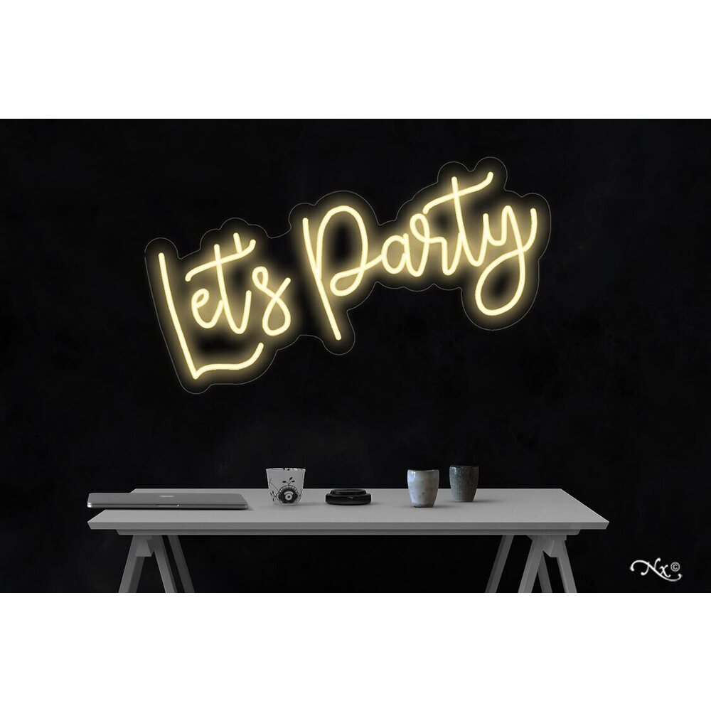 Led Perspex Sign Party LED Flex Neon Sign - Let's Party / Size: 36