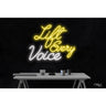 LED Flex Neon Sign - Lift Every Voice / Size: 24"W x 19"H x 1"D / 12 Font Color Options: Dark Blue, Gold, Green, Hot Pink, Light Blue, Light Pink, Orange, Purple, Red, Warm White, White and Yellow