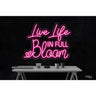 LED Flex Neon Sign - Live Life in full Bloom / Size: 28"W x 21"H x 1"D / 12 Font Color Options: Dark Blue, Gold, Green, Hot Pink, Light Blue, Light Pink, Orange, Purple, Red, Warm White, White and Yellow
