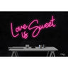 LED Flex Neon Sign - Love is Sweet / Size: 36"W x 16"H x 1"D / 12 Font Color Options: Dark Blue, Gold, Green, Hot Pink, Light Blue, Light Pink, Orange, Purple, Red, Warm White, White and Yellow