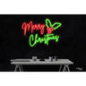 LED Flex Neon Sign - Merry Christmas / Size: 33"W x 24"H x 1"D / 12 Font Color Options: Dark Blue, Gold, Green, Hot Pink, Light Blue, Light Pink, Orange, Purple, Red, Warm White, White and Yellow