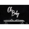 LED Flex Neon Sign - Oh Baby / Size: 32"W x 21"H x 1"D / 12 Font Color Options: Dark Blue, Gold, Green, Hot Pink, Light Blue, Light Pink, Orange, Purple, Red, Warm White, White and Yellow