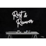 LED Flex Neon Sign - Rest & Recover / Size: 30"W x 26"H x 1"D / 12 Font Color Options: Dark Blue, Gold, Green, Hot Pink, Light Blue, Light Pink, Orange, Purple, Red, Warm White, White and Yellow