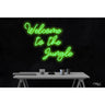 LED Flex Neon Sign - Welcome to the jungle / Size: 30"W x 24"H x 1"D / 12 Font Color Options: Dark Blue, Gold, Green, Hot Pink, Light Blue, Light Pink, Orange, Purple, Red, Warm White, White and Yellow