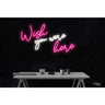 LED Flex Neon Sign - Wish you were here / Size: 30"W x 20"H x 1"D / 12 Font Color Options: Dark Blue, Gold, Green, Hot Pink, Light Blue, Light Pink, Orange, Purple, Red, Warm White, White and Yellow