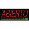 LED Sign - Abierto / 11"H x 27"W x 1"D