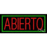 LED Sign - Abierto / 11"H x 27"W x 1"D